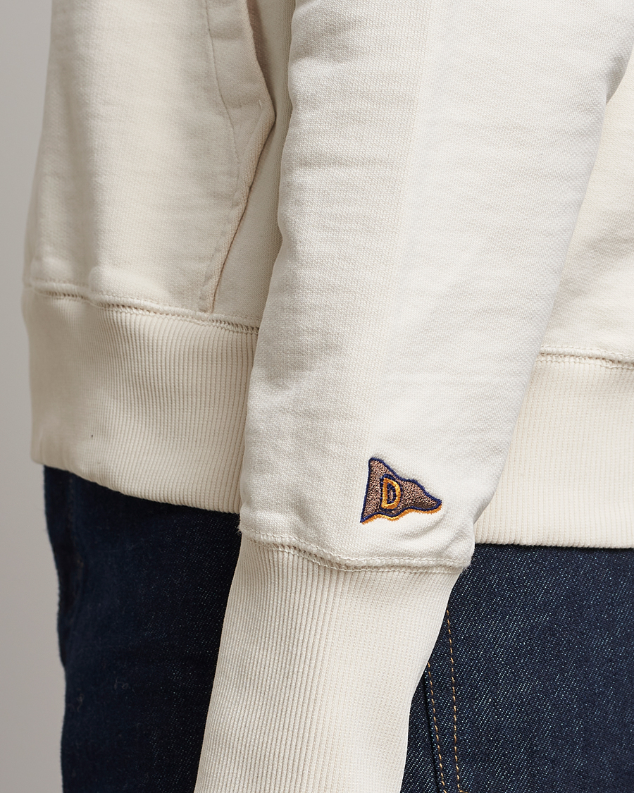 Herre | Trøjer | Drake's | Quarter Zip Sweatshirt Ecru