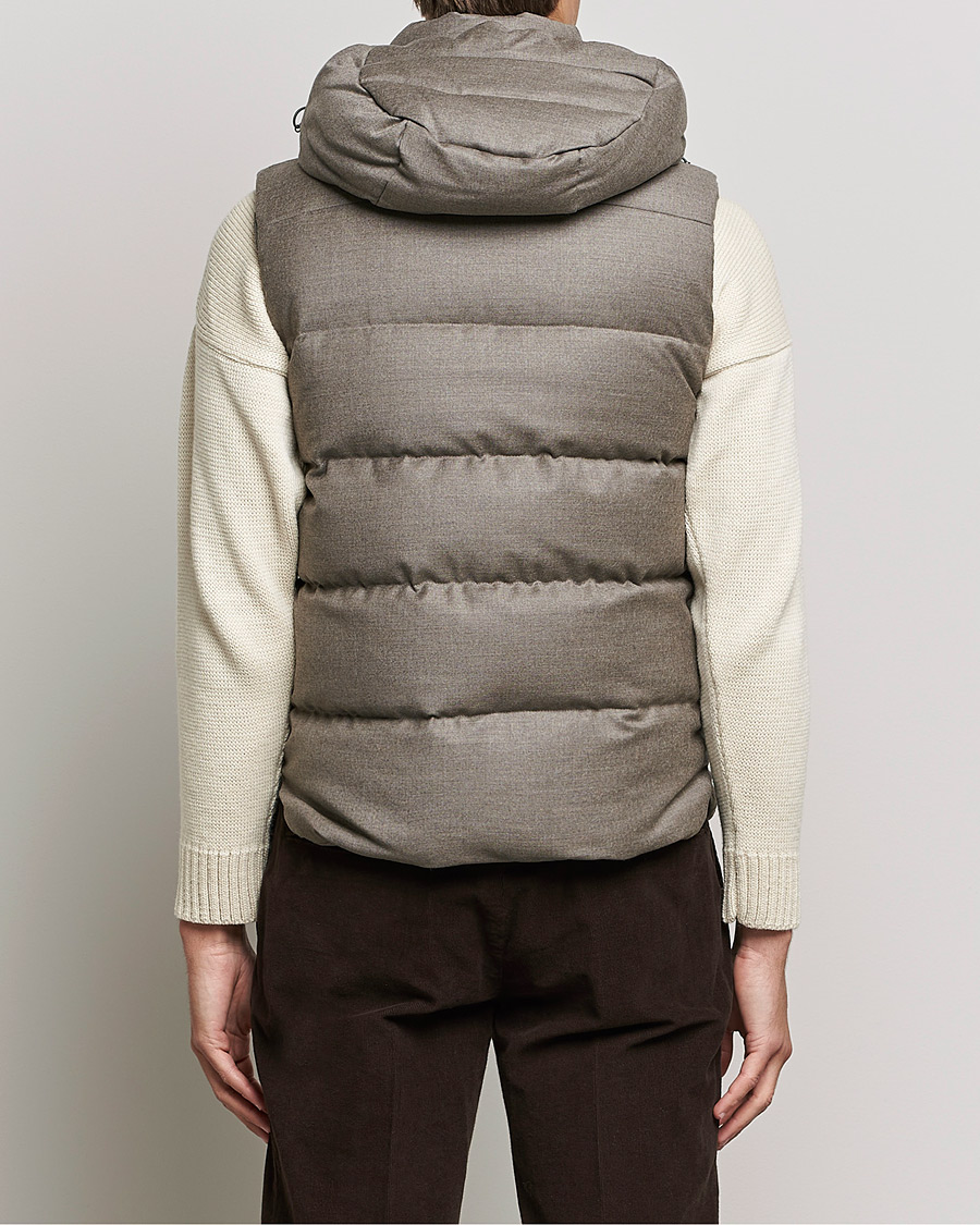 Herre | Jakker | MooRER | Fire Wool/Cashmere Hooded Vest Beige