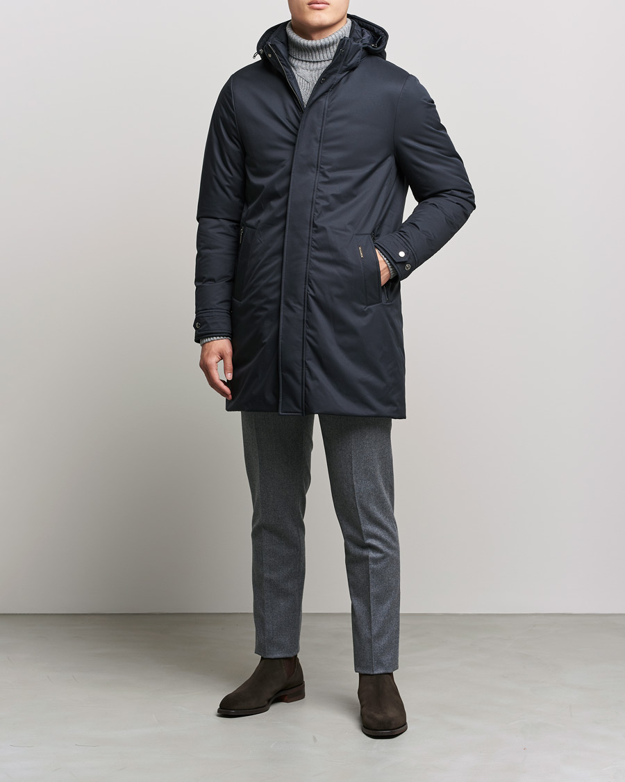 Herre | Jakker | MooRER | Vermont Waterproof Padded Parka Navy