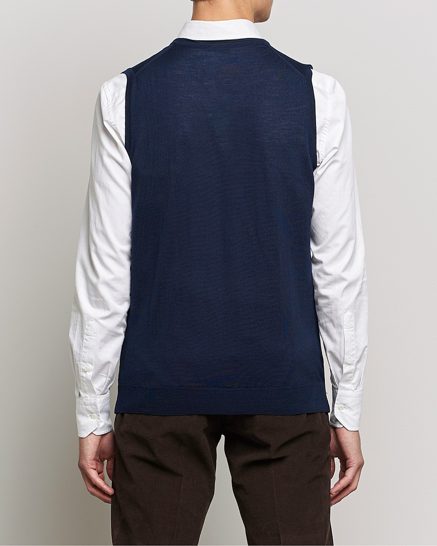 Herre | Trøjer | Stenströms | Merino Slipover Navy