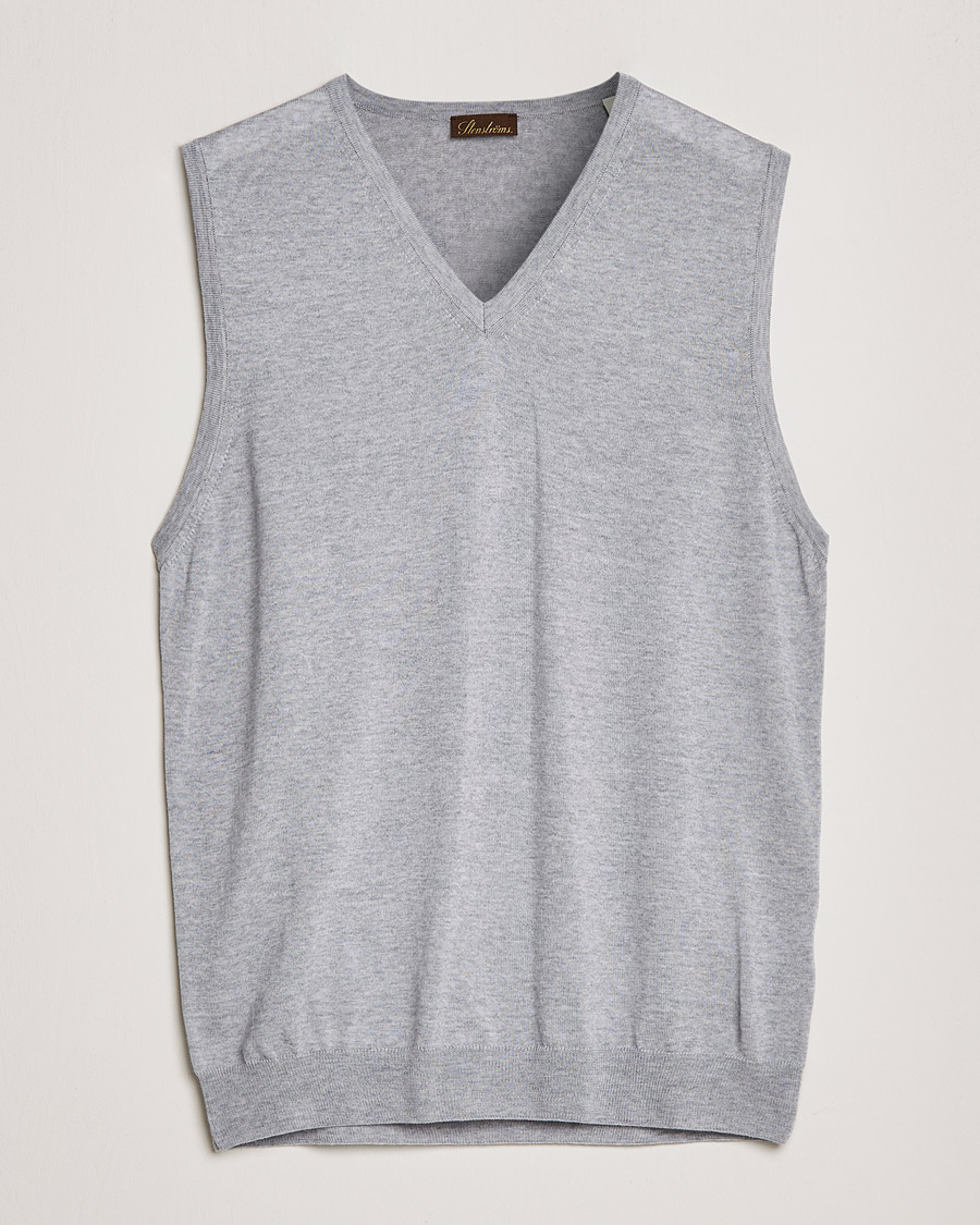 Herre | Trøjer | Stenströms | Merino Slipover Light Grey