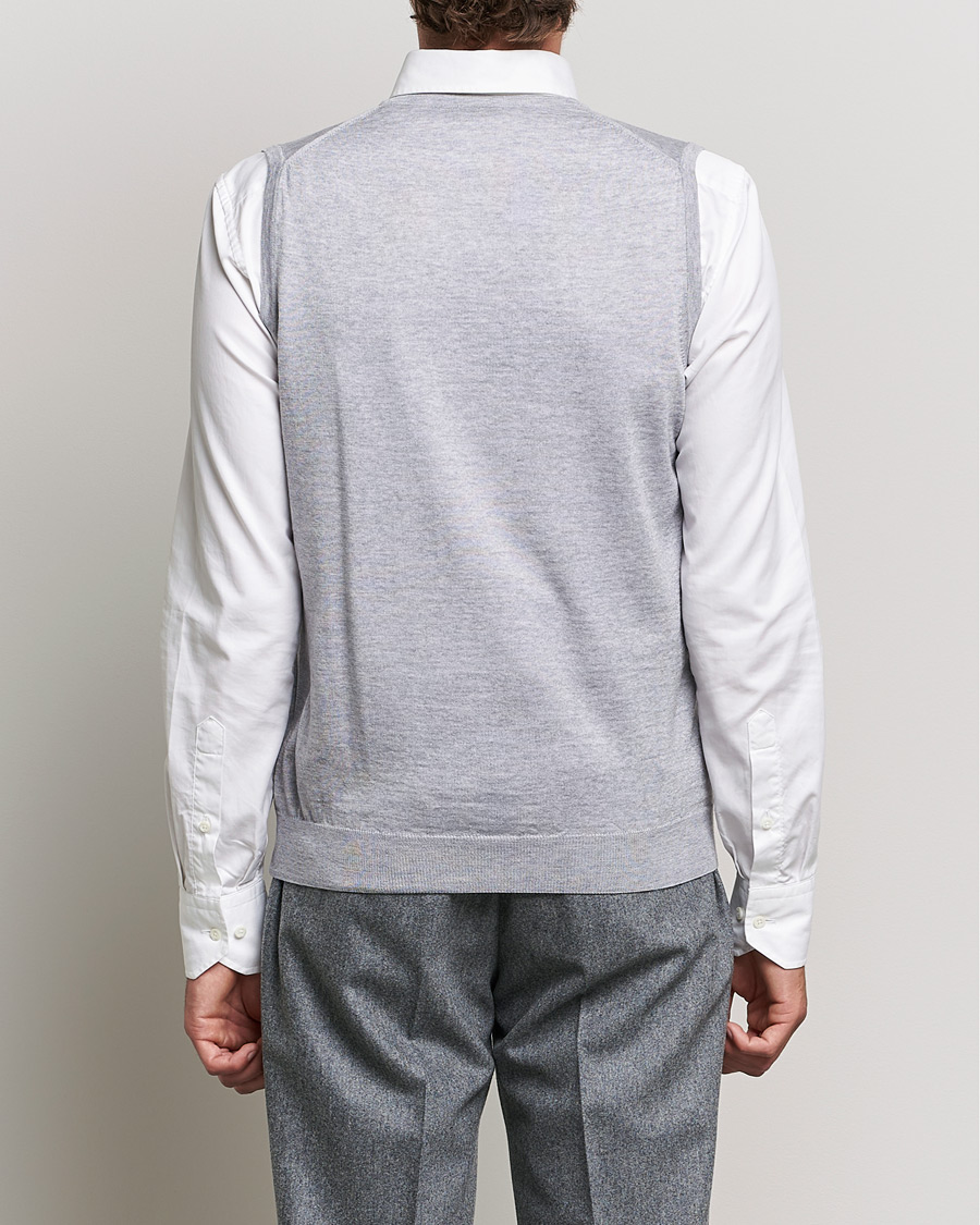 Herre | Trøjer | Stenströms | Merino Slipover Light Grey