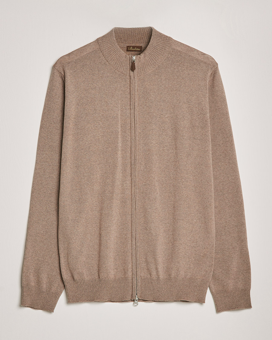Herre | Trøjer | Stenströms | Merino Full Zip Camel
