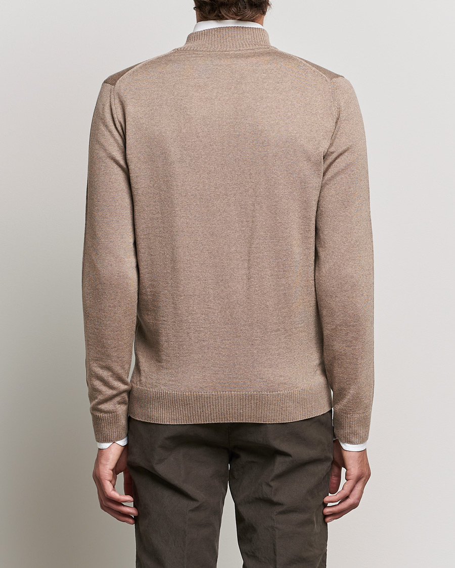 Herre | Trøjer | Stenströms | Merino Full Zip Camel