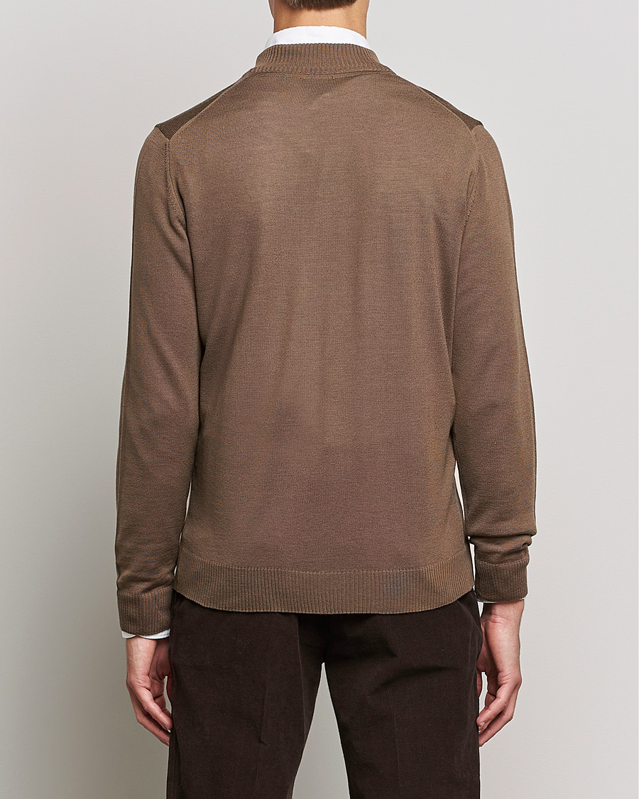 Herre | Trøjer | Stenströms | Merino Full Zip Brown