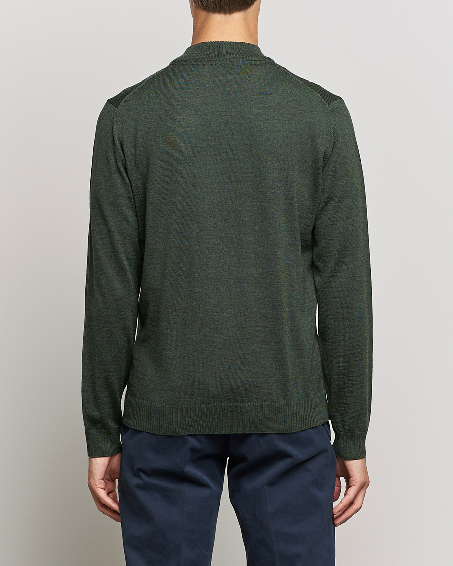 Herre | Trøjer | Stenströms | Merino Full Zip Dark Green