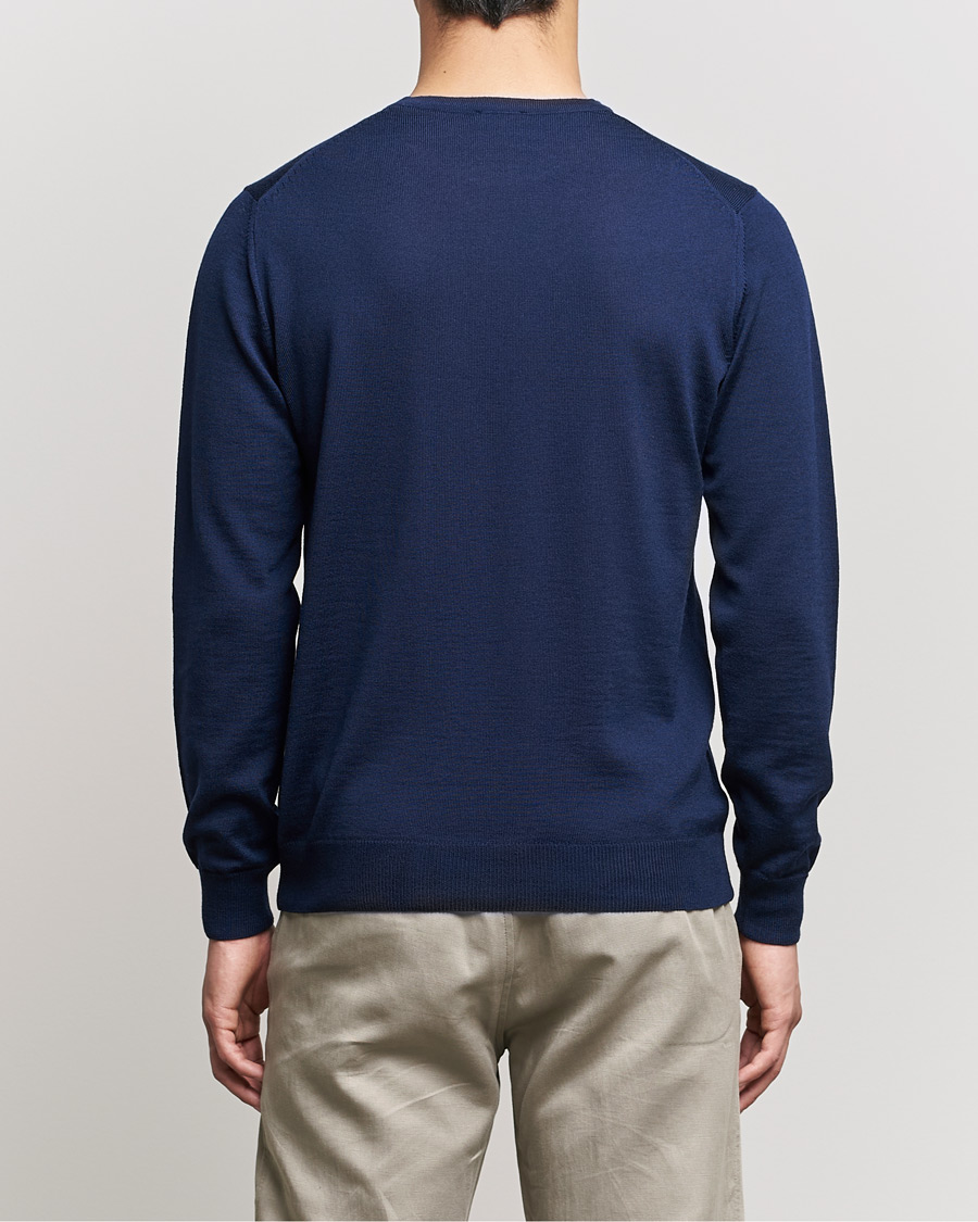 Herre | Trøjer | Stenströms | Merino Crew Neck Navy
