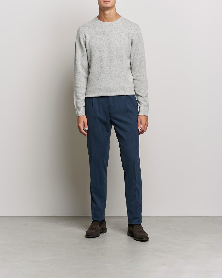Herre | Trøjer | Stenströms | Yak/Merino Crew Neck Grey
