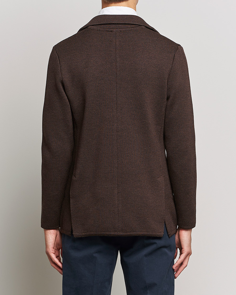 Herre | Blazere & jakker | Stenströms | Milano Knitted Merino Blazer Brown