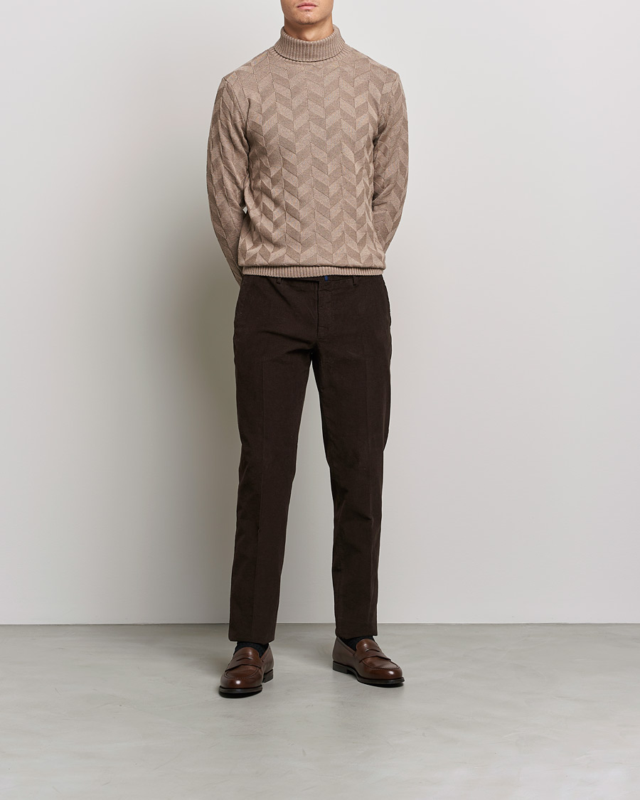 Herre | Trøjer | Stenströms | Chunky Merino Structured Rollneck Camel