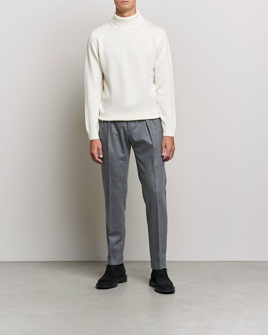 Herre | Trøjer | Stenströms | Chunky Merino Rollneck Creme White