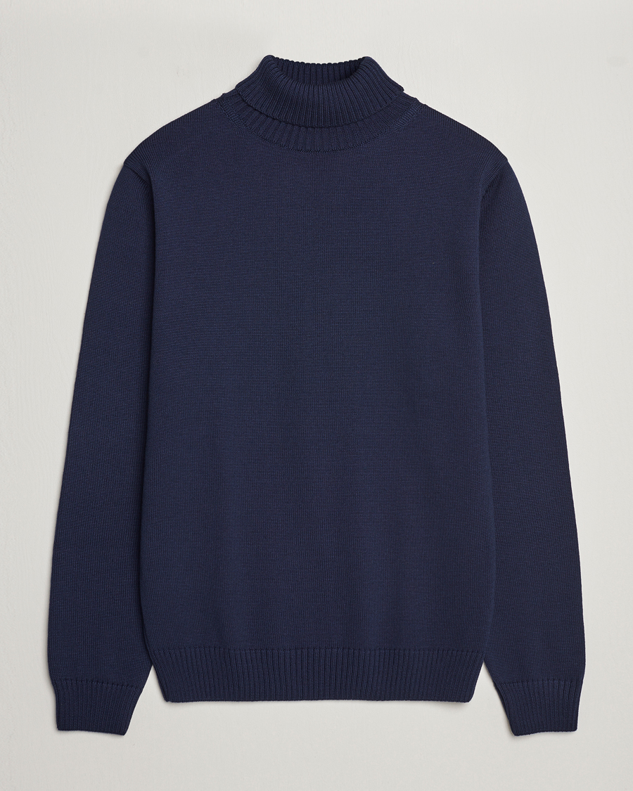 Herre | Trøjer | Stenströms | Chunky Merino Rollneck Navy