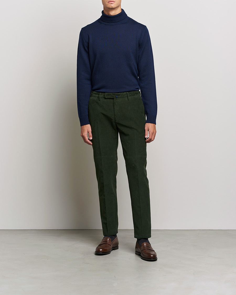 Herre | Trøjer | Stenströms | Chunky Merino Rollneck Navy