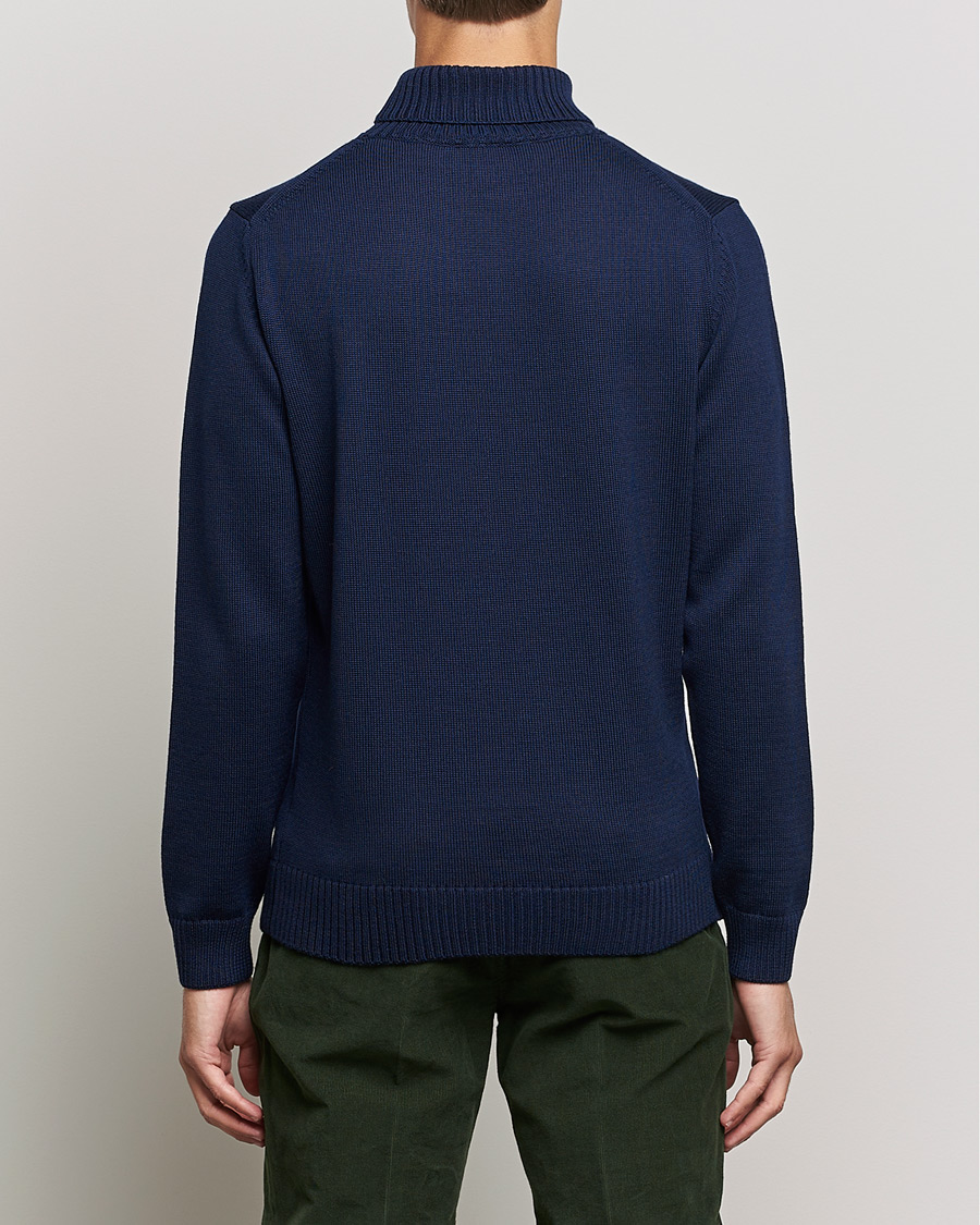 Herre | Trøjer | Stenströms | Chunky Merino Rollneck Navy