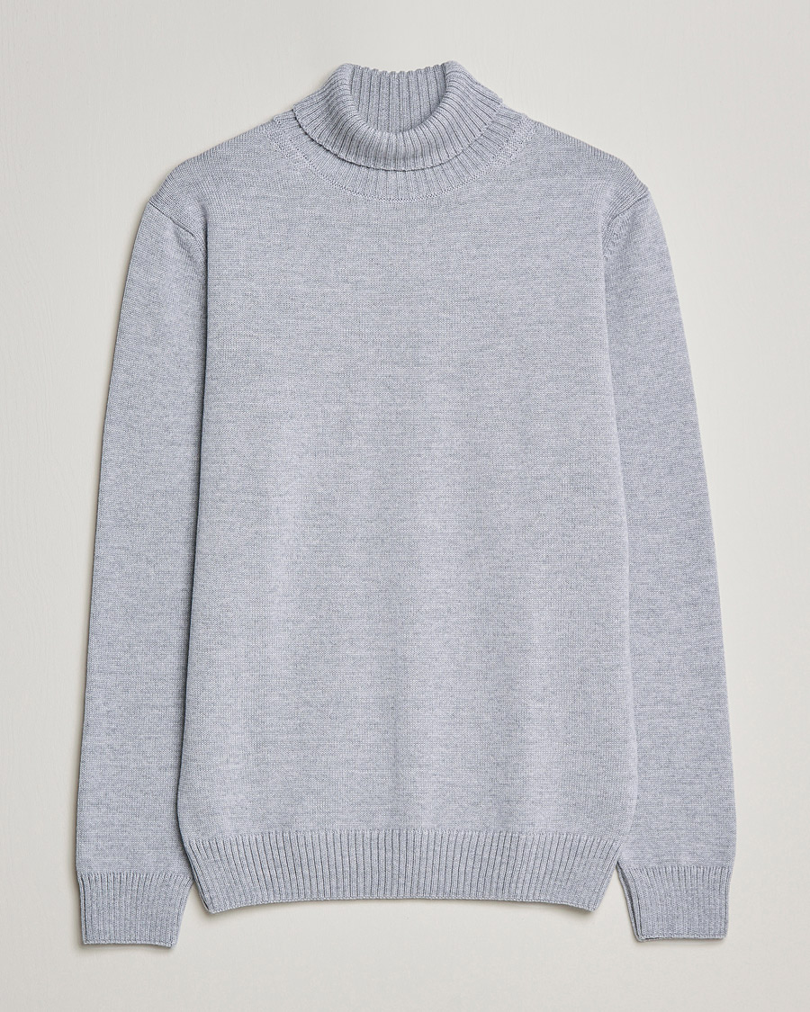 Herre | Trøjer | Stenströms | Chunky Merino Rollneck Light Grey