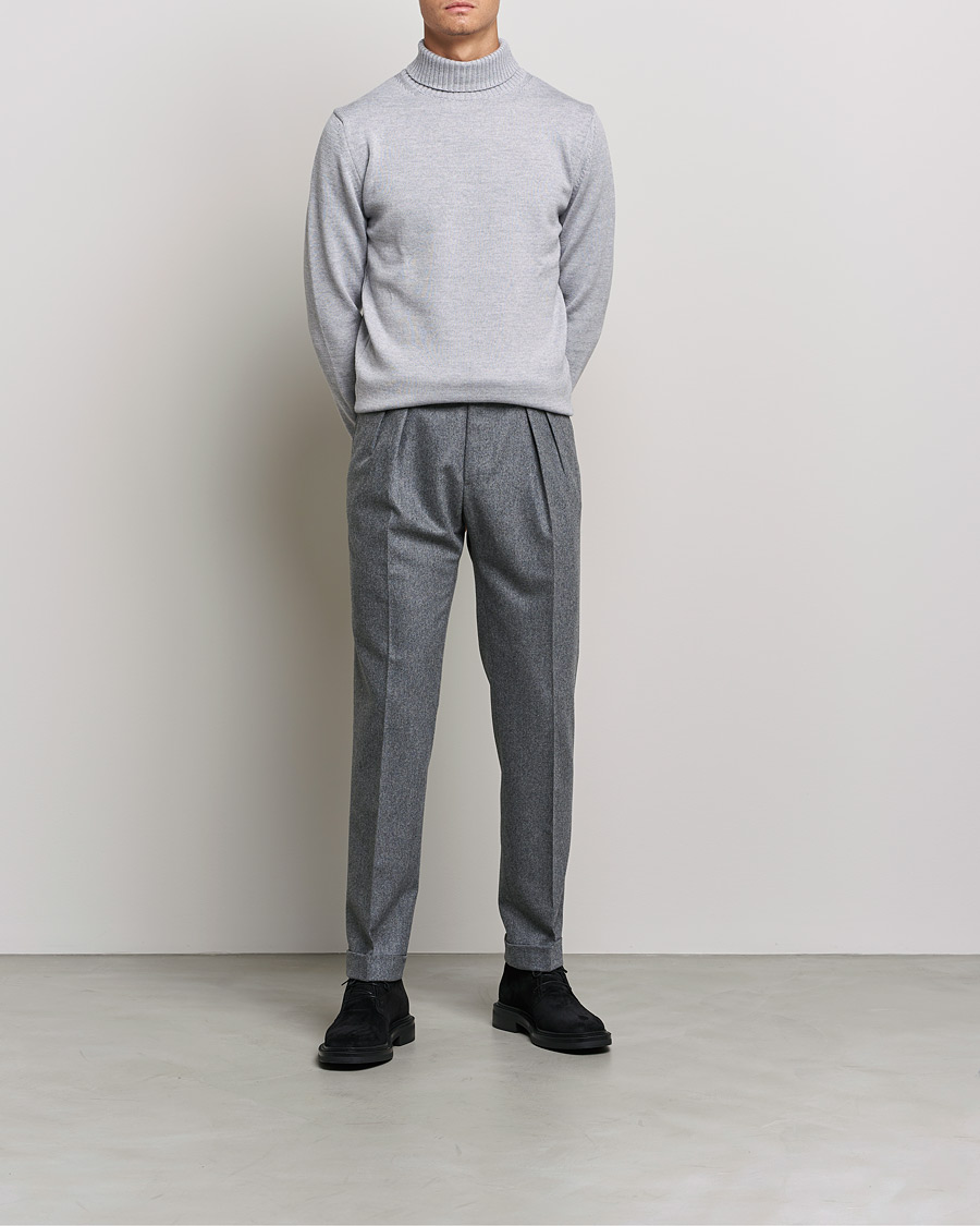 Herre | Trøjer | Stenströms | Chunky Merino Rollneck Light Grey