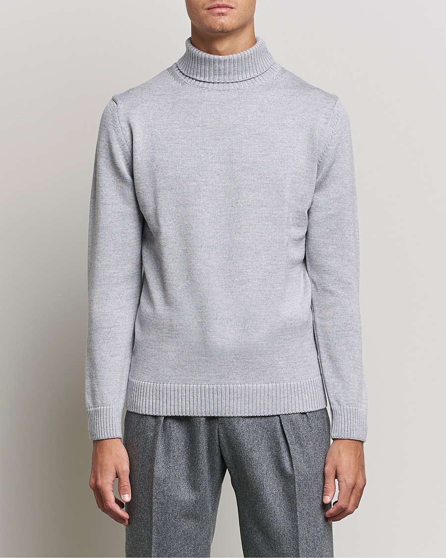 Herre | Trøjer | Stenströms | Chunky Merino Rollneck Light Grey