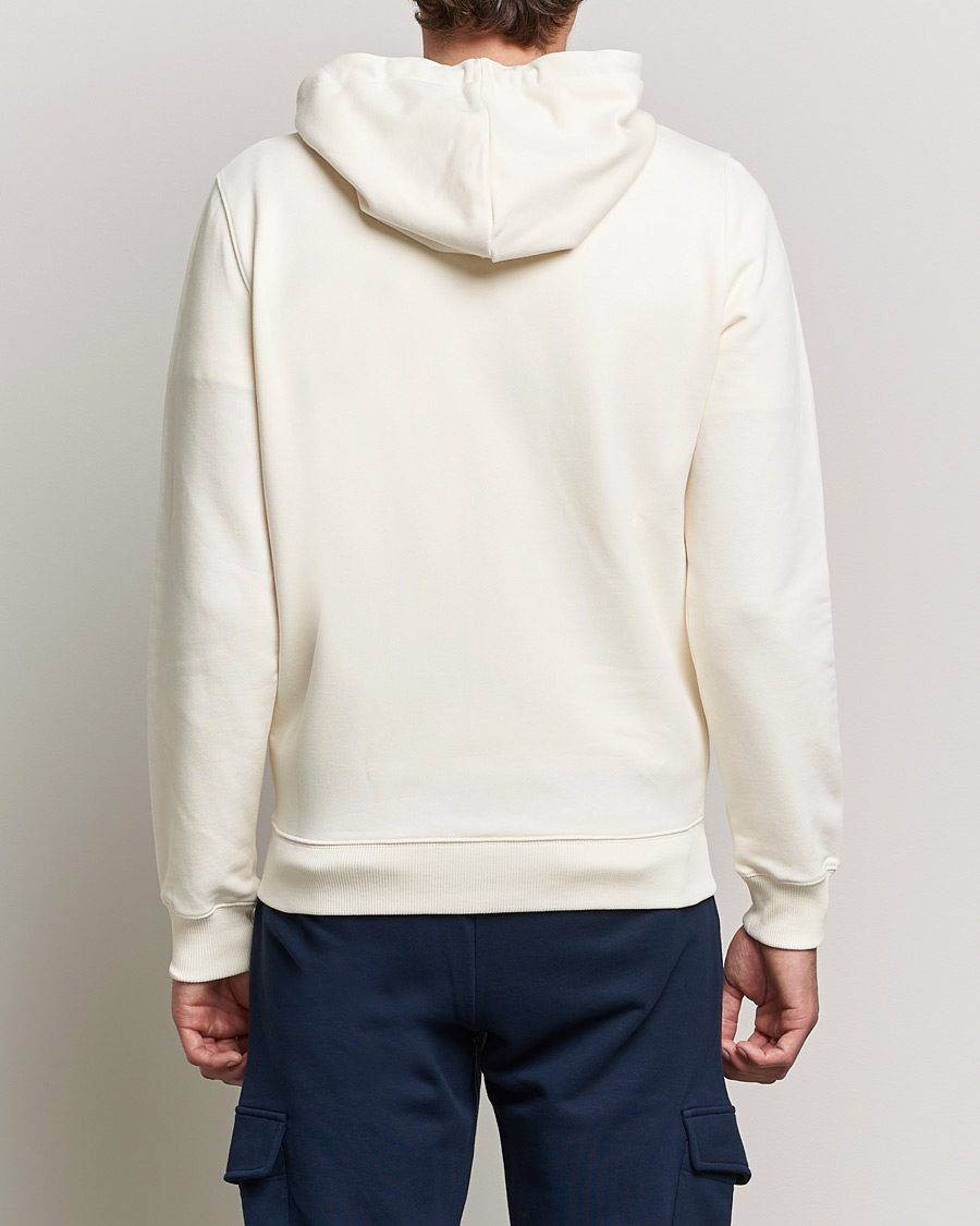 Herre | Trøjer | Stenströms | Cotton Jersey Full Zip Hoodie Creme White