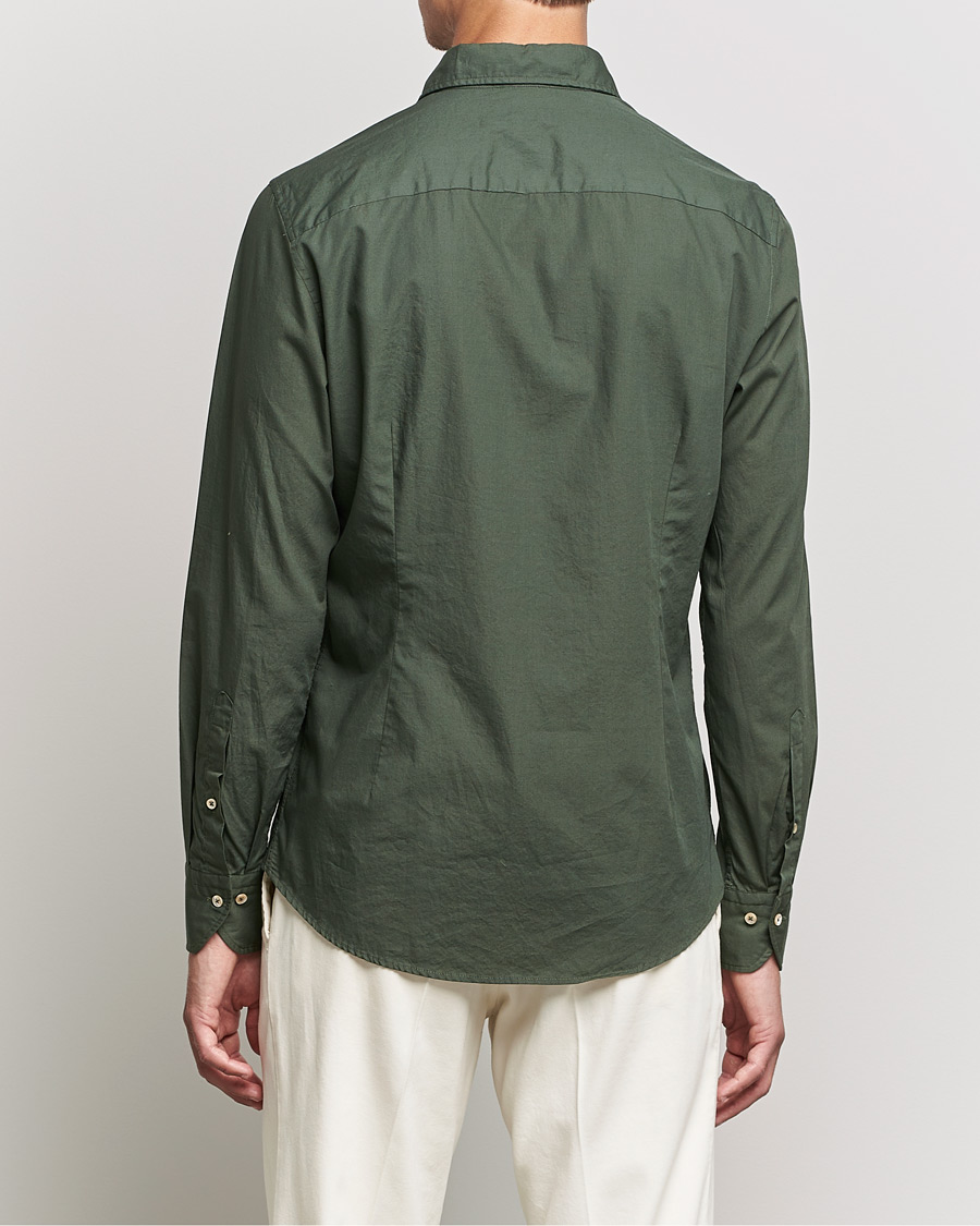 Herre | Skjorter | Stenströms | Slimline Washed Cut Away Poplin Shirt Green