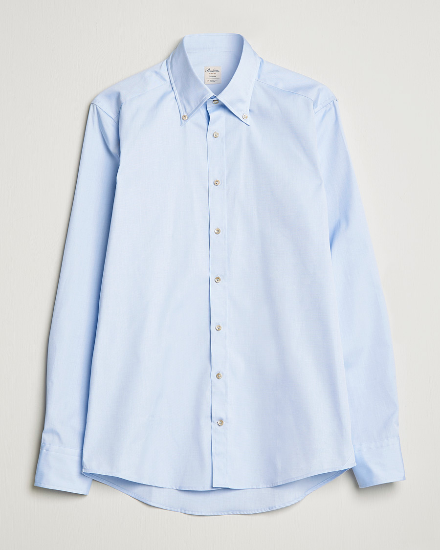 Herre |  | Stenströms | Slimline Button Down Pinpoint Oxford Shirt Light Blue