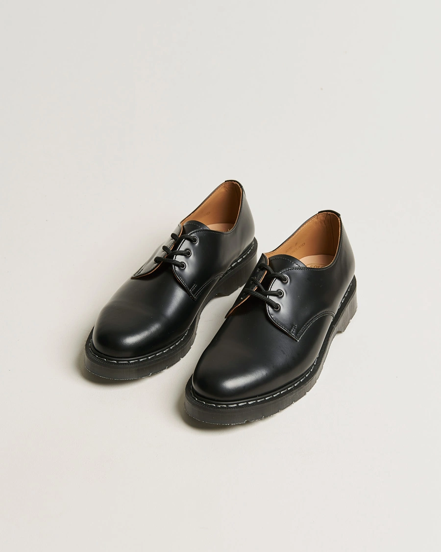 Herre | Håndlavede sko | Solovair | 3 Eye Gibson Shoe Black Shine