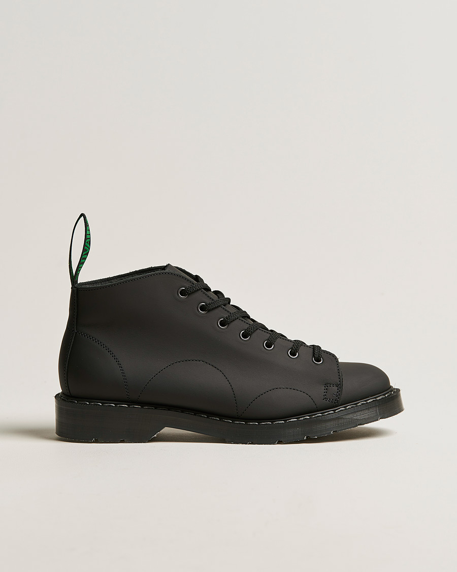 Herre | Solovair 7 Eye Monkey Boot Black Greasy | Solovair | 7 Eye Monkey Boot Black Greasy