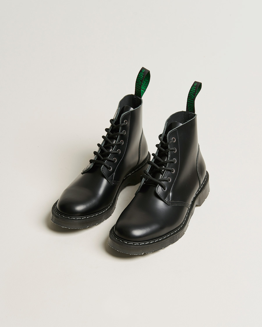 Herre | Afdelinger | Solovair | 6 Eye Astronaut Boot Black Shine