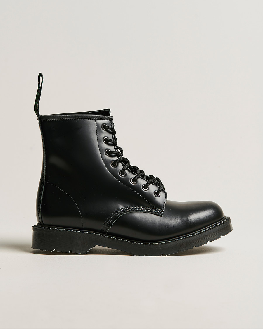 Herre | Støvler | Solovair | 8 Eye Derby Boot Black Shine