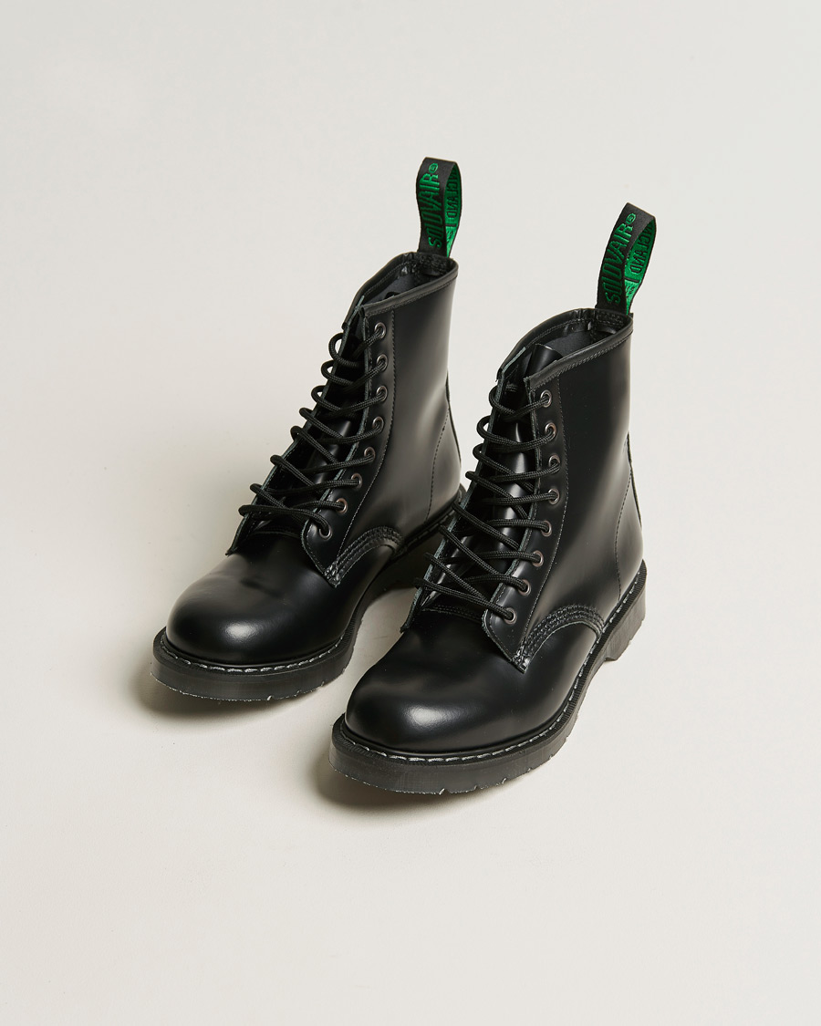 Herre | Afdelinger | Solovair | 8 Eye Derby Boot Black Shine