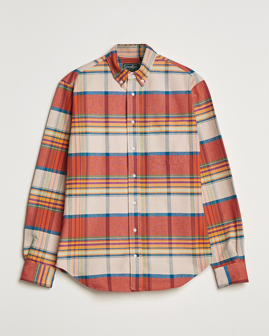 Herre | Skjorte | Gitman Vintage | Button Down Sunrise Flannel Shirt Sunrise