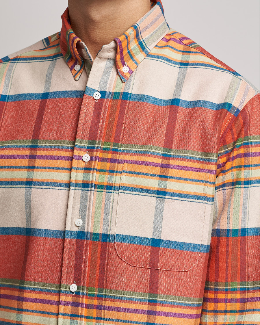 Herre | Skjorter | Gitman Vintage | Button Down Sunrise Flannel Shirt Sunrise