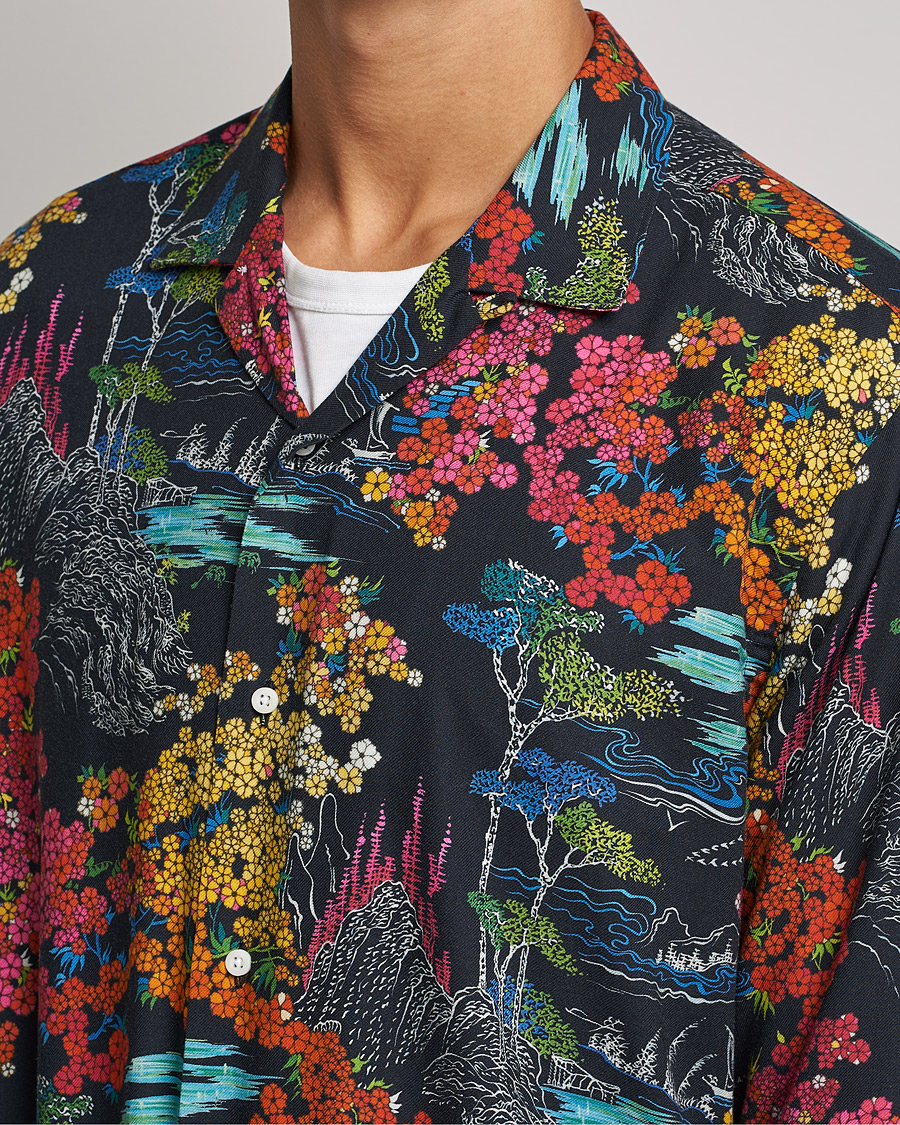 Herre | Skjorter | Gitman Vintage | Japanese Winter Garden Camp Shirt Multicolor