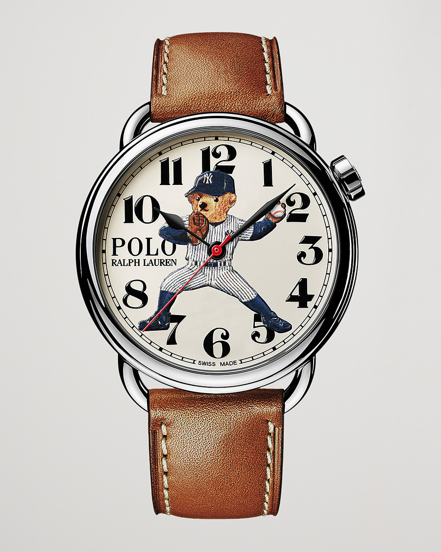 Herre | Polo Ralph Lauren 42mm Automatic Yankee Bear White Dial | Polo Ralph Lauren | 42mm Automatic Yankee Bear White Dial