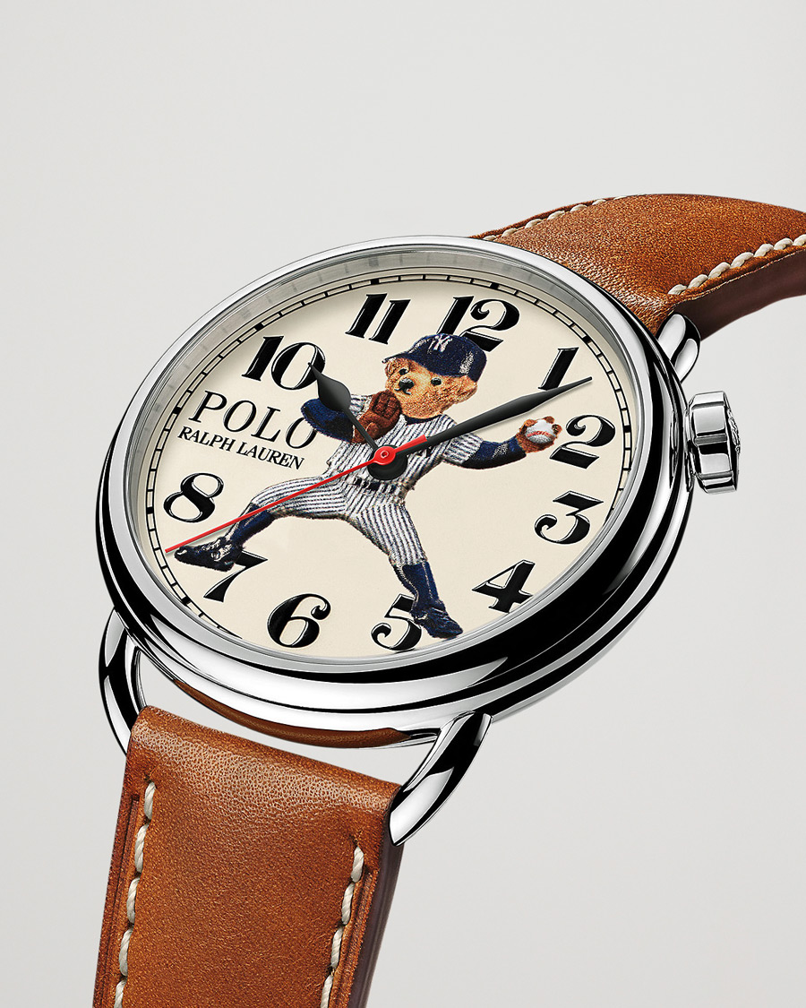 Herre | Ure | Polo Ralph Lauren | 42mm Automatic Yankee Bear White Dial 