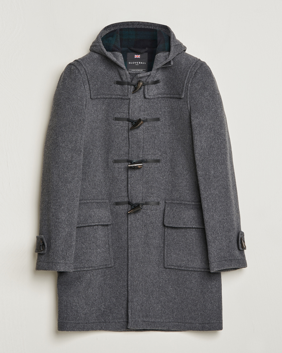 Herre | Jakker | Gloverall | Morris Duffle Coat Grey/Blackwatch