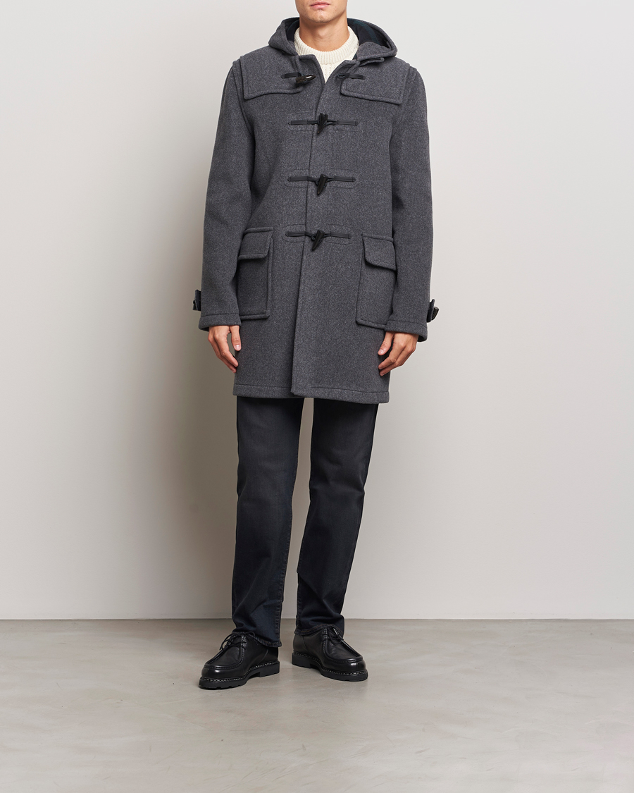 Herre | Jakker | Gloverall | Morris Duffle Coat Grey/Blackwatch