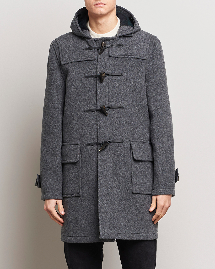 Herre | Duffle coats | Gloverall | Morris Duffle Coat Grey/Blackwatch