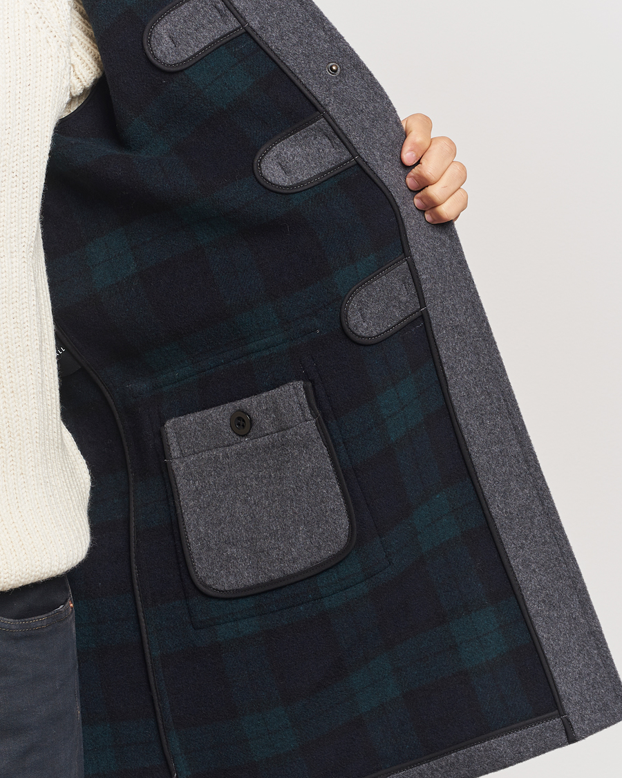 Herre | Jakker | Gloverall | Morris Duffle Coat Grey/Blackwatch