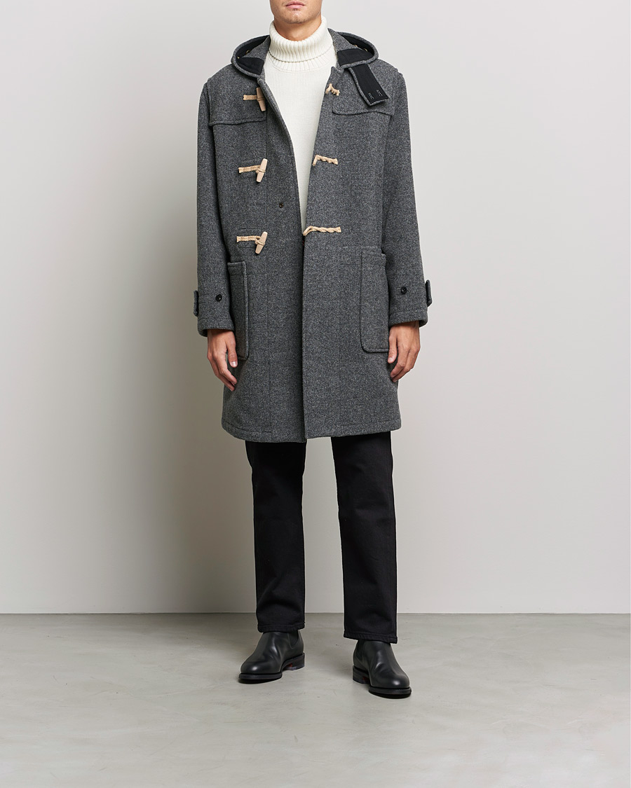 Herre | Jakker | Gloverall | 575 Monty Original Duffle Coat Grey/Blackwatch