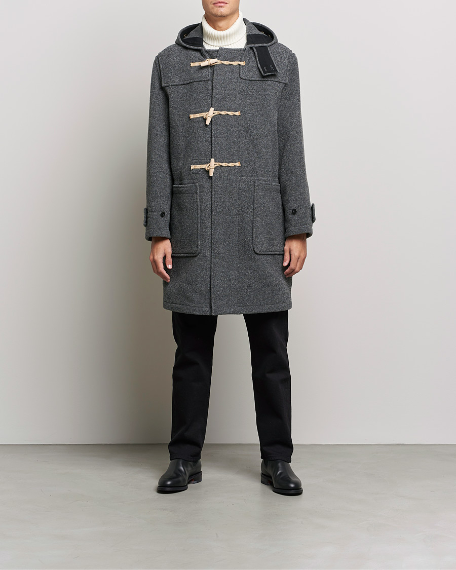 Herre | Jakker | Gloverall | 575 Monty Original Duffle Coat Grey/Blackwatch