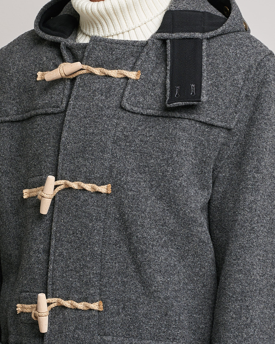 Herre | Jakker | Gloverall | 575 Monty Original Duffle Coat Grey/Blackwatch