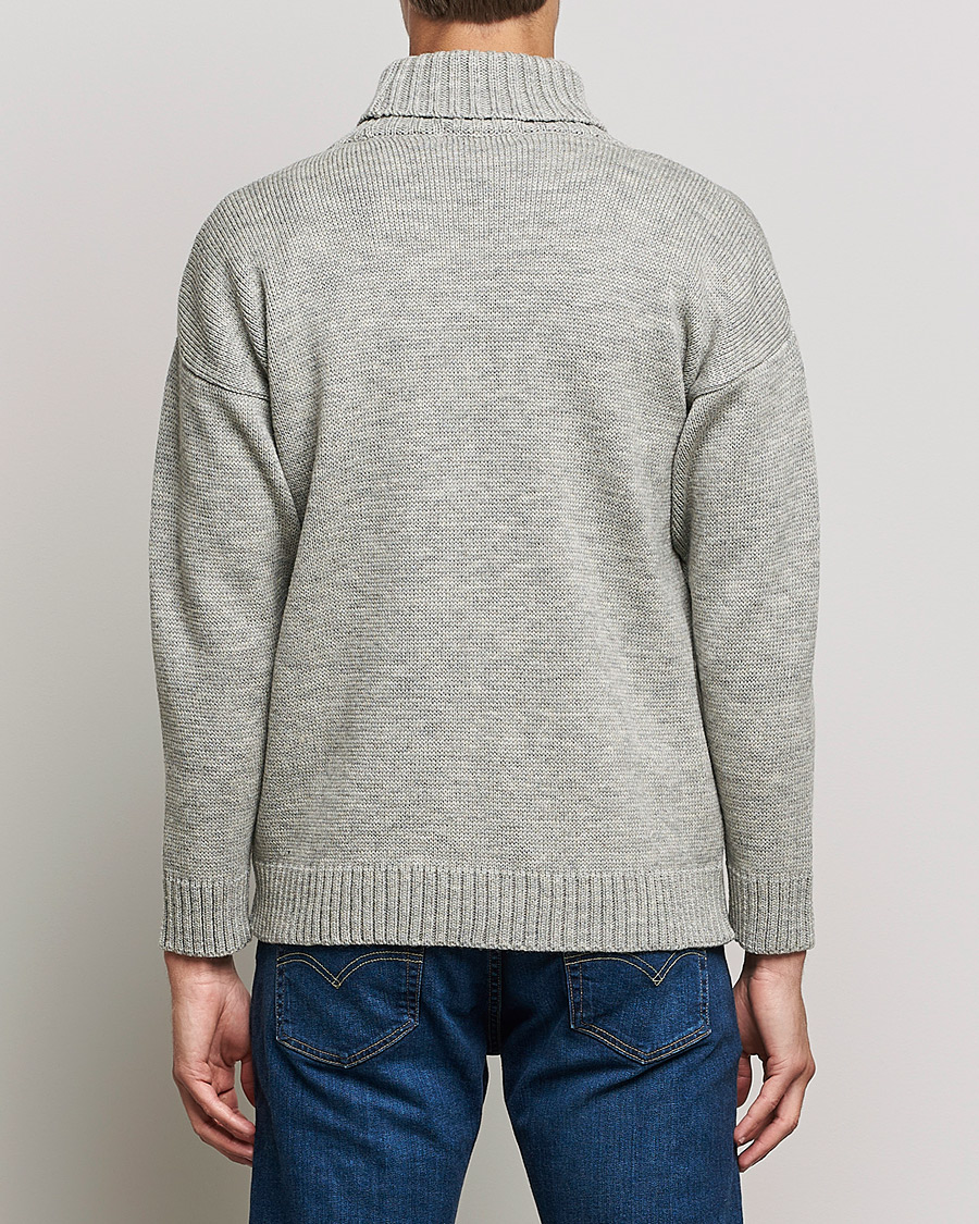 Herre | Trøjer | Gloverall | Submariner Chunky Wool Roll Neck Light Grey