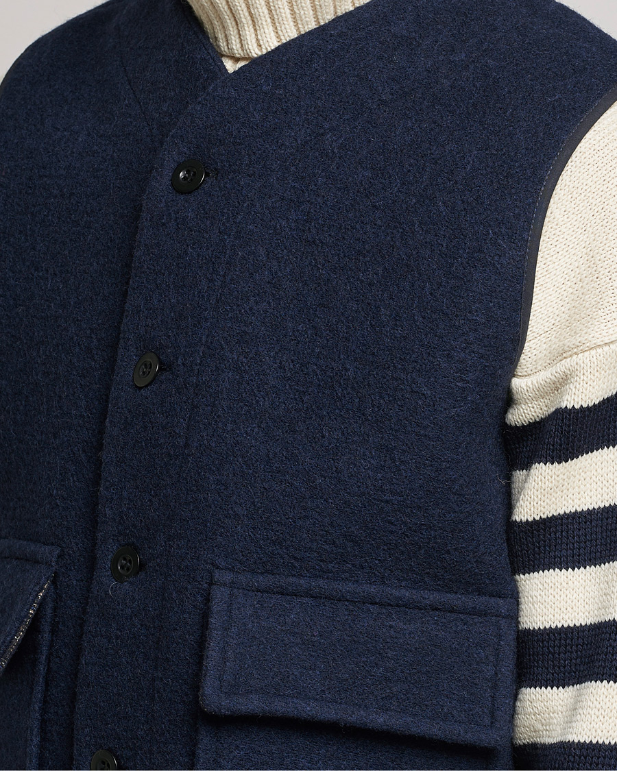 Herre | Jakker | Gloverall | Roger Double Face Gilet Navy/Brown