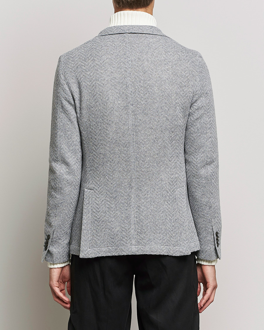 Herre | Blazere & jakker | L.B.M. 1911 | Punto Knitted Wool Structure Blazer Grey