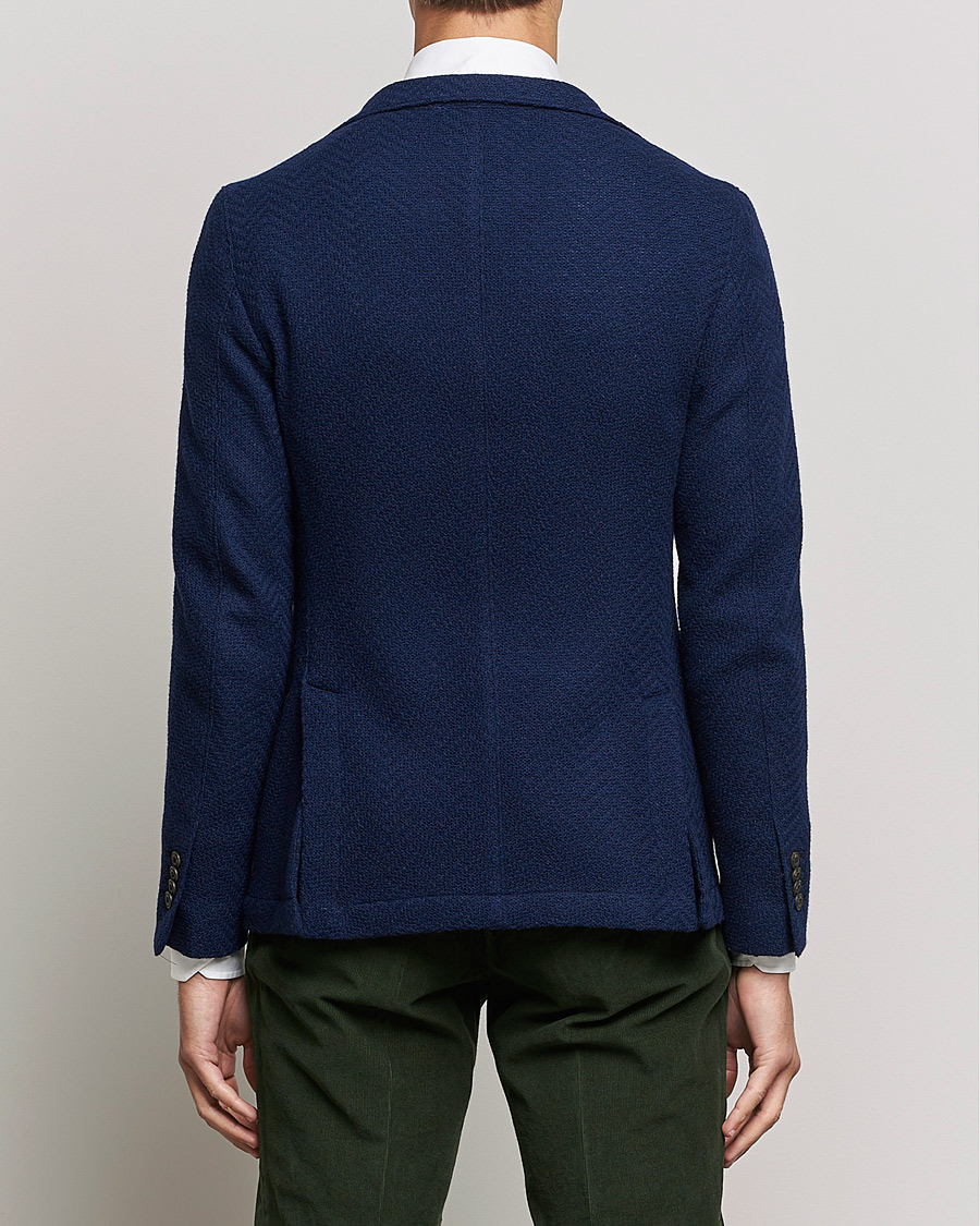 Herre | Blazere & jakker | L.B.M. 1911 | Punto Knitted Wool Structure Blazer Navy