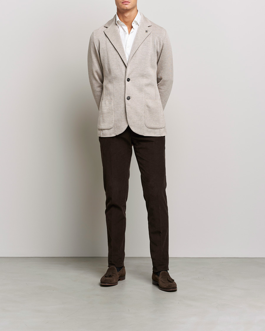 Herre | Blazere & jakker | Lardini | Knitted Wool Blazer Beige