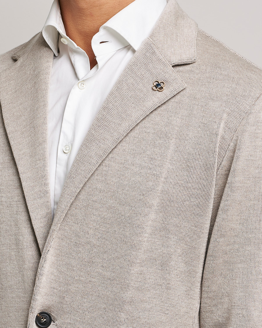 Herre | Blazere & jakker | Lardini | Knitted Wool Blazer Beige