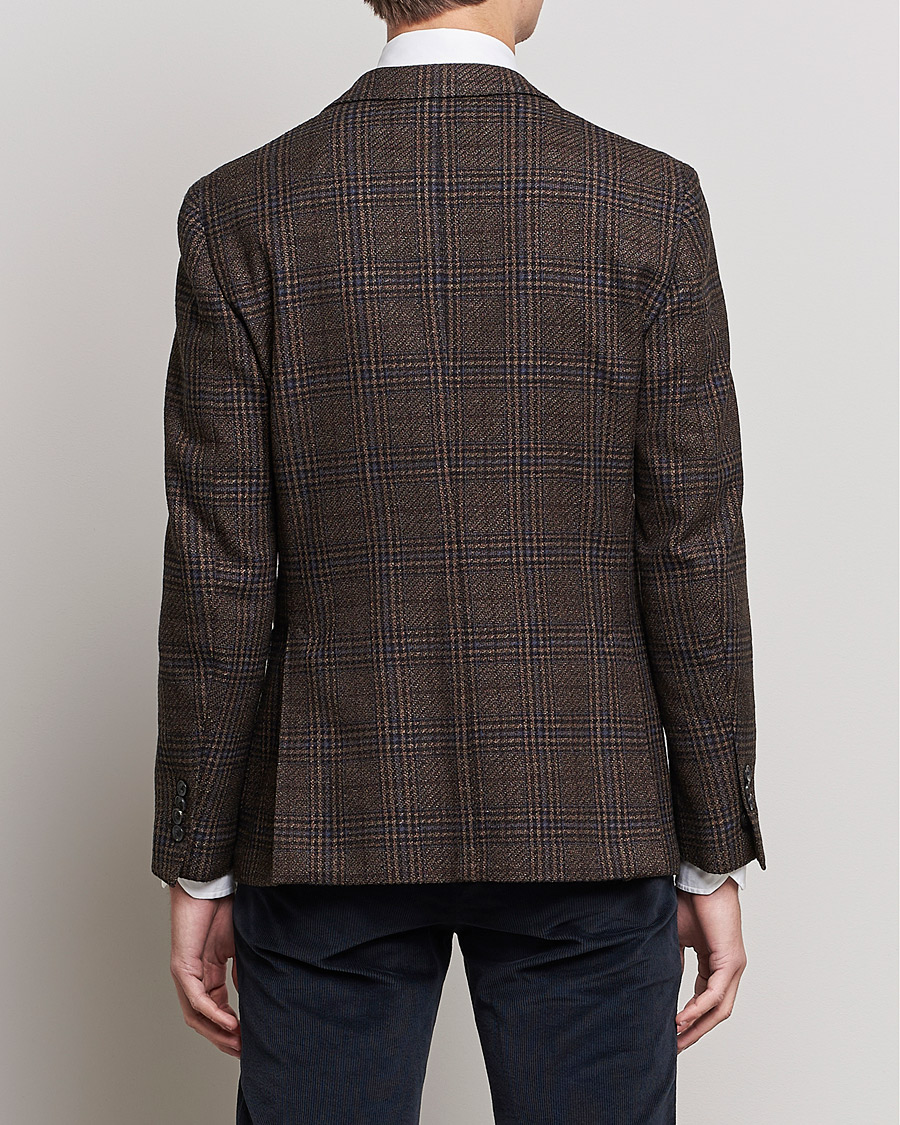 Herre | Blazere & jakker | Lardini | Checked Patch Pocket Wool/Silk Blazer Brown
