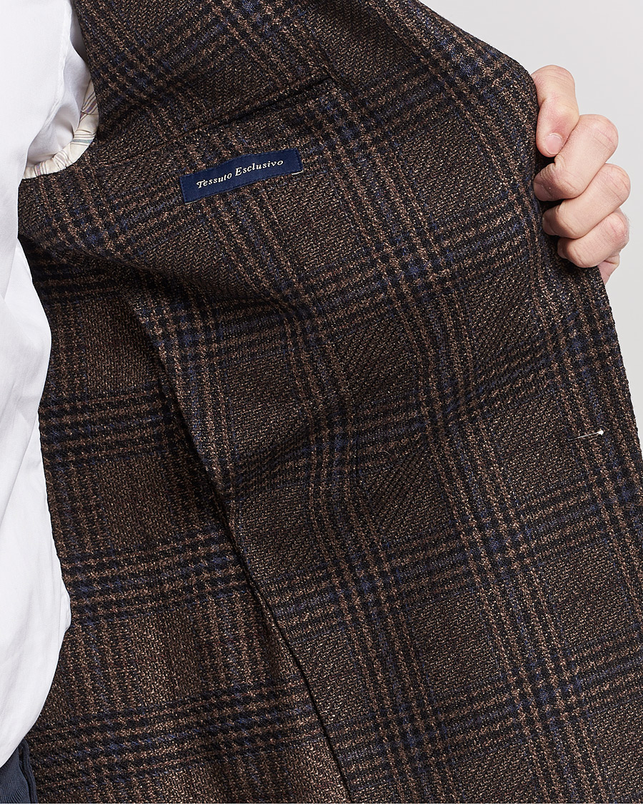 Herre | Blazere & jakker | Lardini | Checked Patch Pocket Wool/Silk Blazer Brown