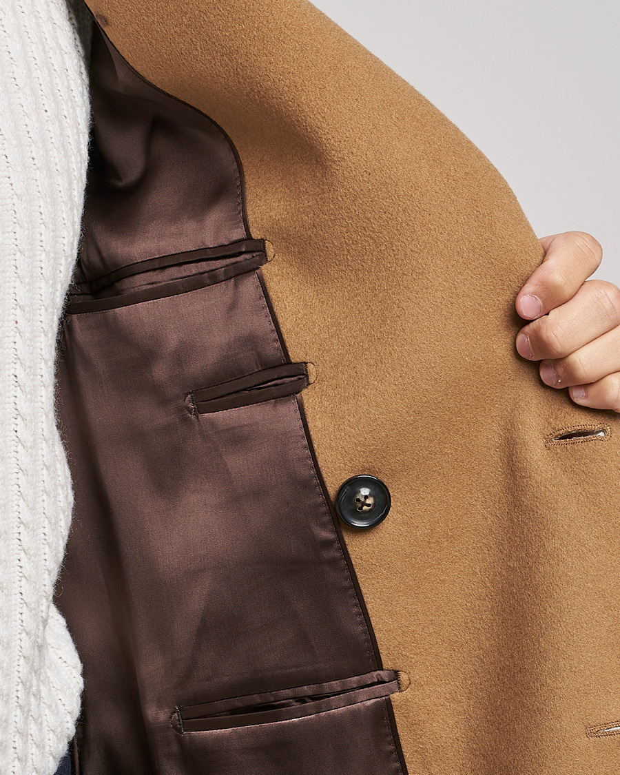 Herre | Jakker | Lardini | Ulster Double Breasted Wool Coat Camel